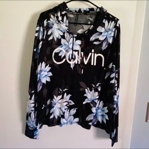 Calvin Klein Performance Floral-Print Logo Hoodie